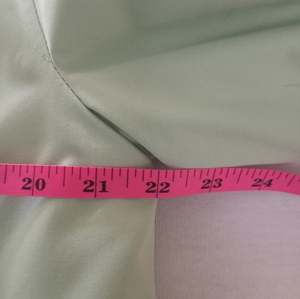 Vintage Sears Pastel Green Double Breasted Trench Coat Zip Out Furry Lining M L - Picture 8 of 9